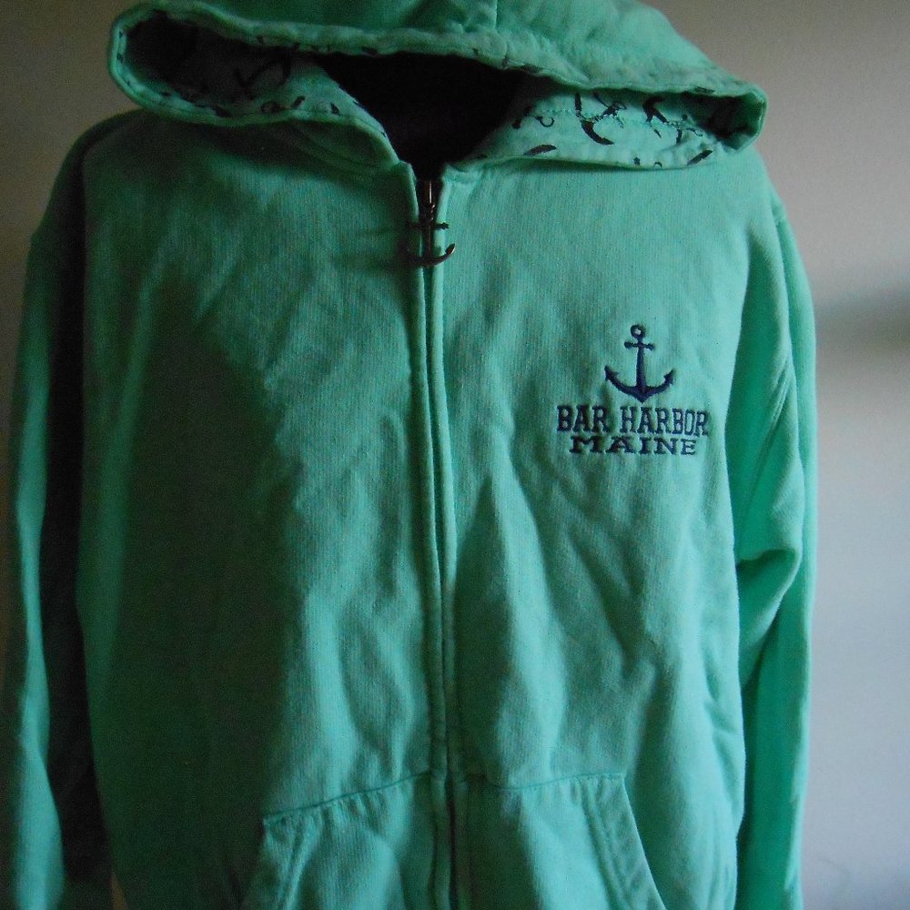 bar harbor maine hoodie xl mint color